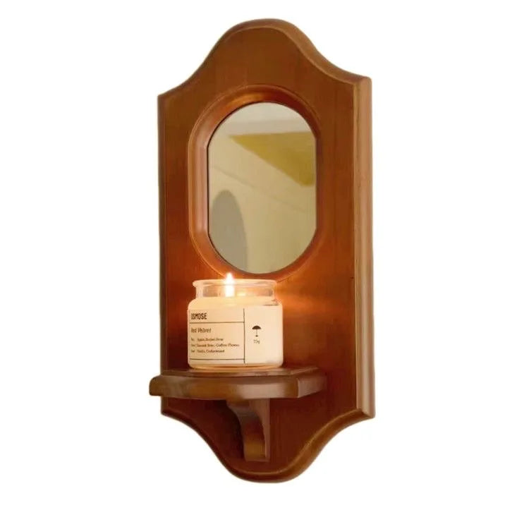 Vintage Solid Wood Wall Mirror