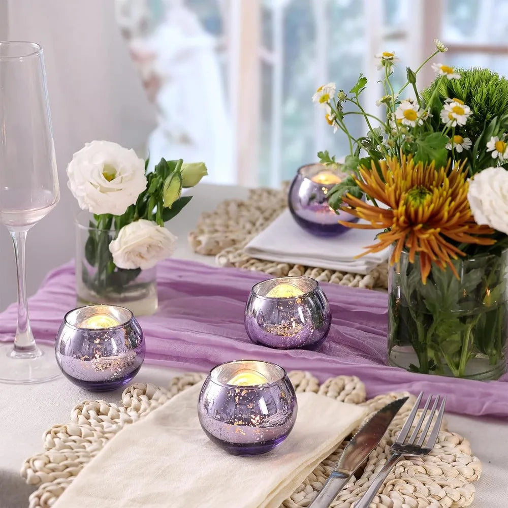 Mercury Glass Votive Candle Holders