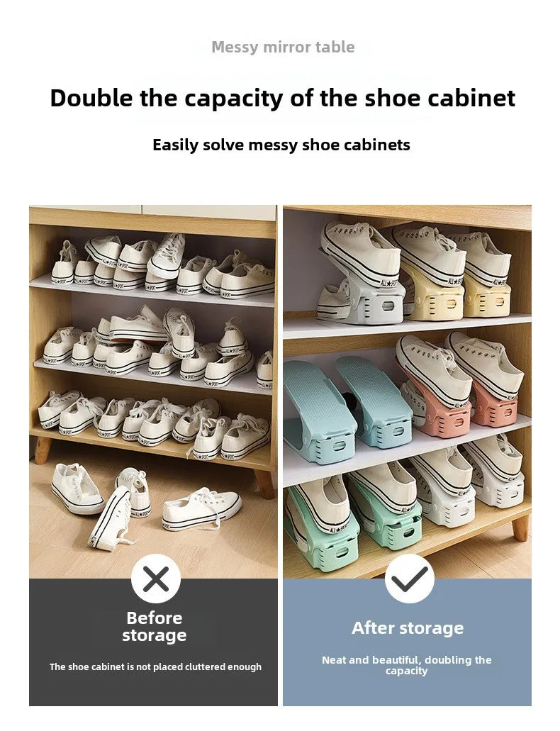 5Pcs Foldable Plastic Shoe Rack Set, Sturdy and Space-Saving, Ideal for Entryways, Closets, and Dorm Rooms