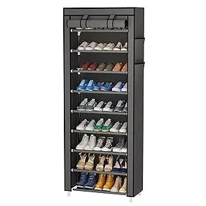 Simple shoe rack with dustproof storage, multi-tier shoe cabinet, dormitory entrance storage stand