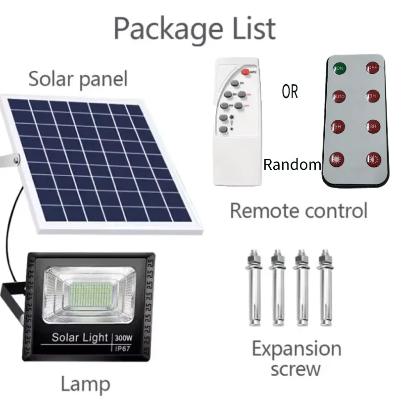 Solar Flood Light with Remote