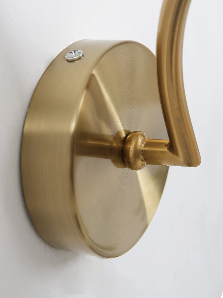 Glass Shade Bedside Wall Lamp
