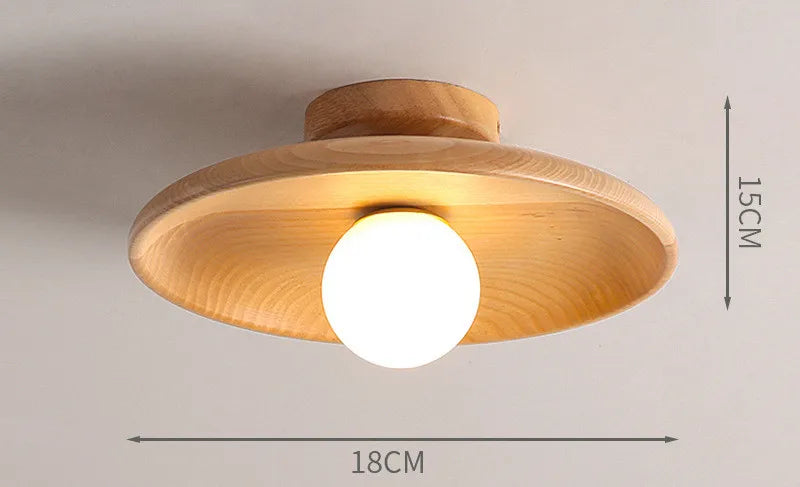 Walnut Wood G9 Ceiling Light