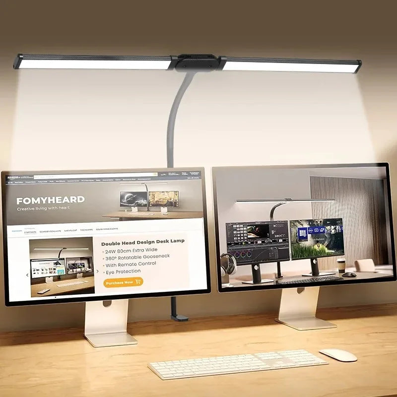 Double Single Head Led Clip Desk Lamp Dimmable Computer Table Lamps