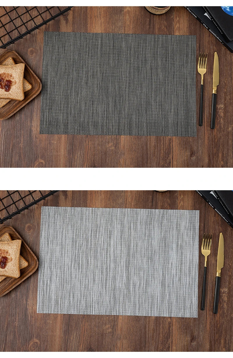 Washable Vinyl Woven Placemat Set