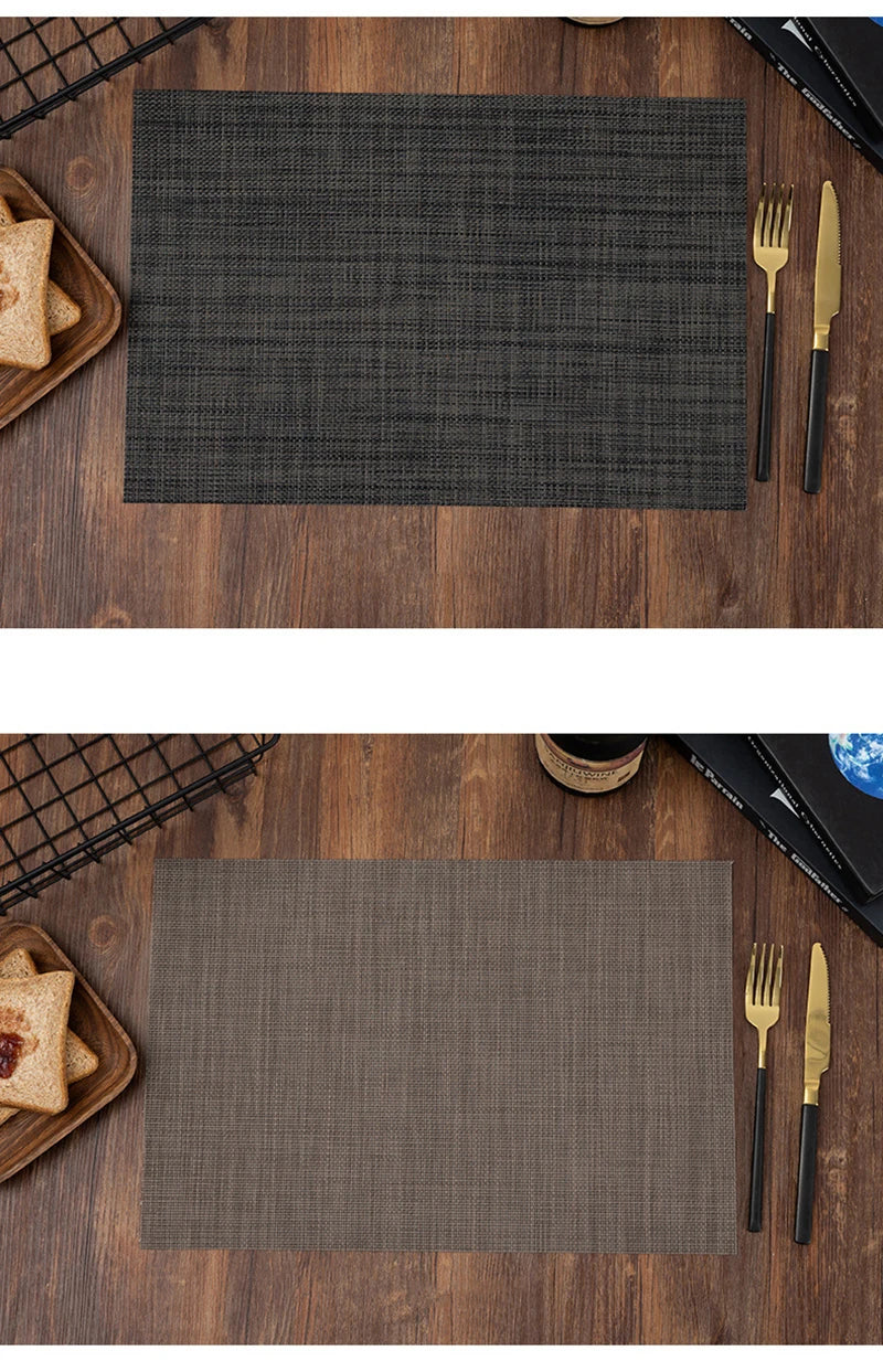Washable Vinyl Woven Placemat Set