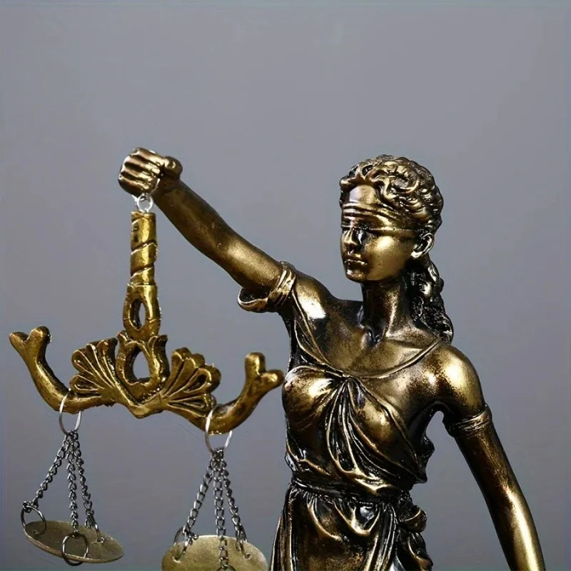 Lady Justice Statue Desk Ornament
