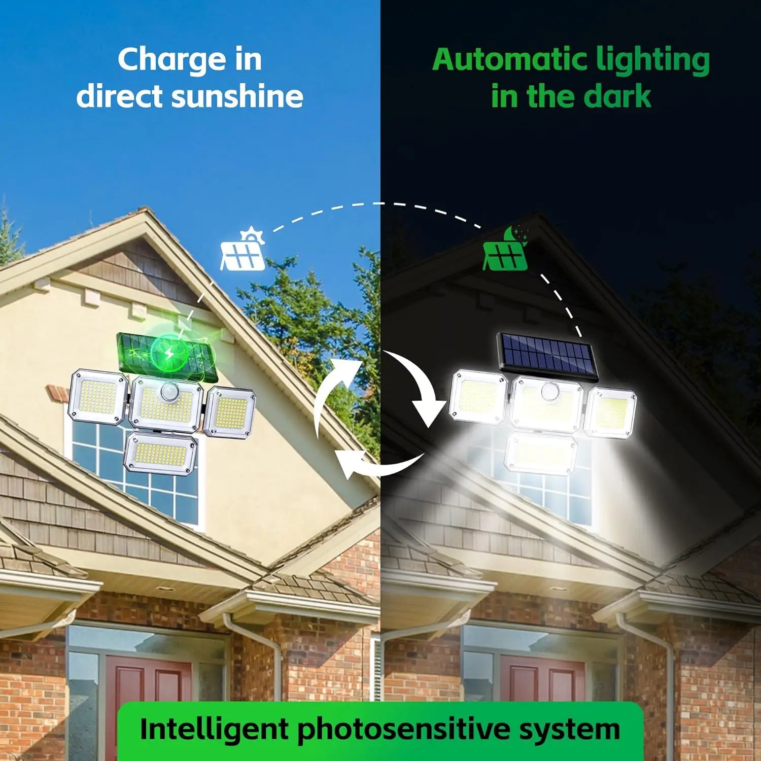 4 Head Solar Motion Sensor Light