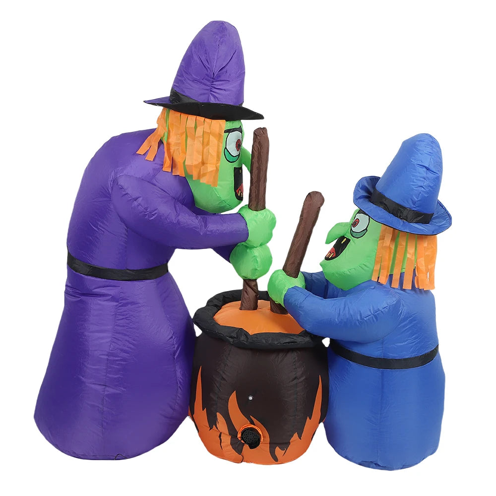 5 ft Inflatable Witches and Cauldron with LED