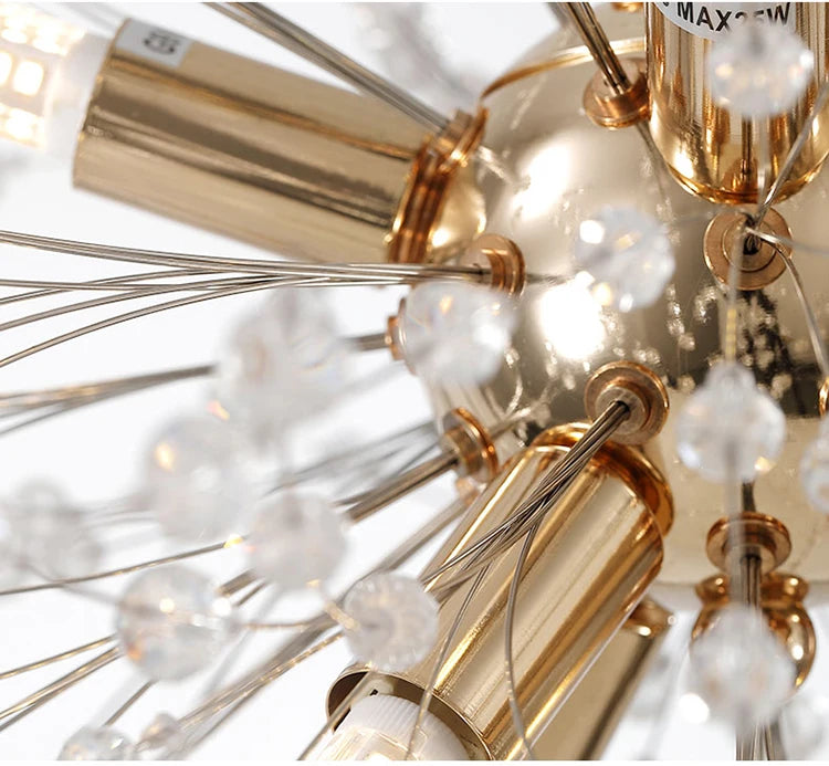 Modern Sky Star Fireball Crystal Pendant LED Lighting Dandelion