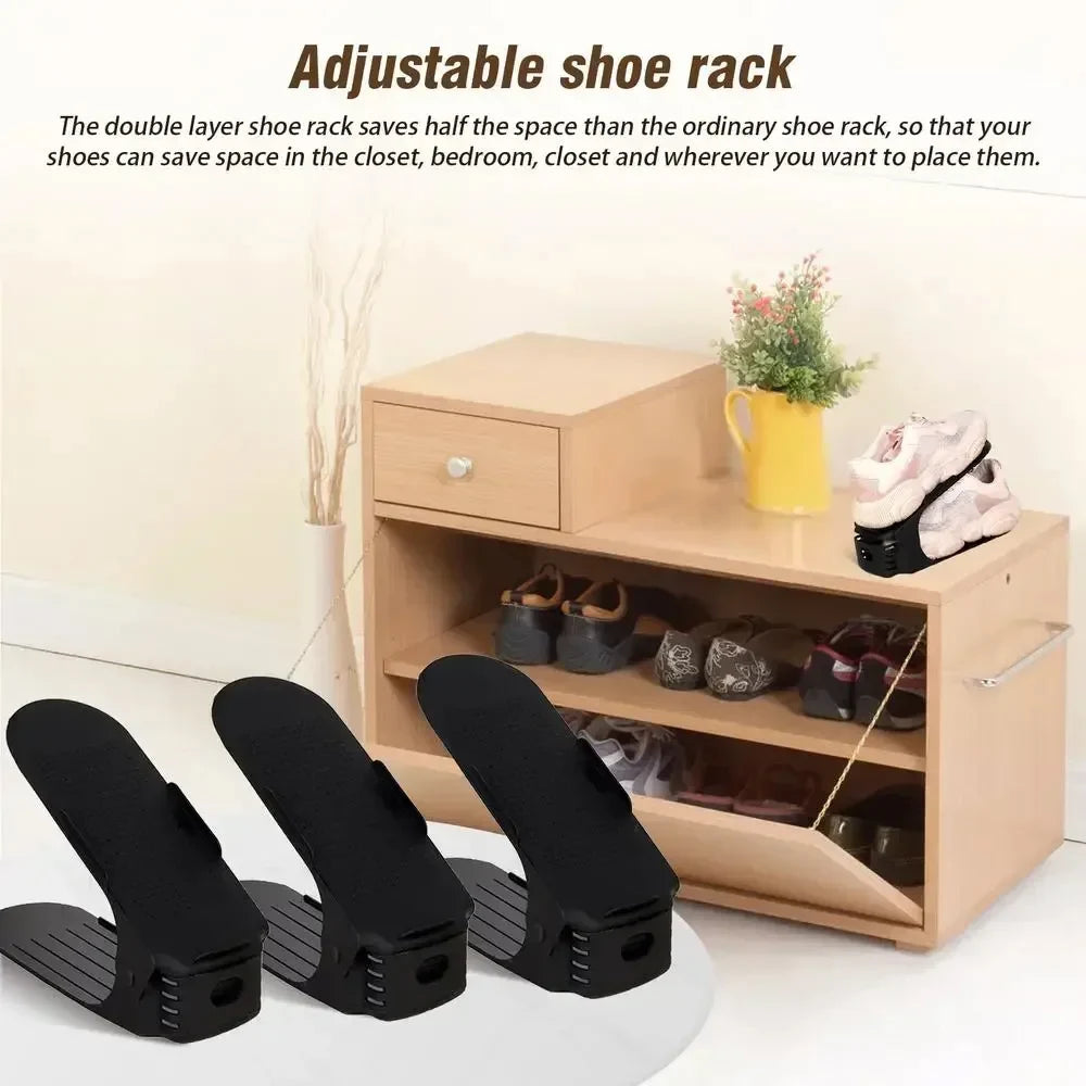 5Pcs Foldable Plastic Shoe Rack Set, Sturdy and Space-Saving, Ideal for Entryways, Closets, and Dorm Rooms
