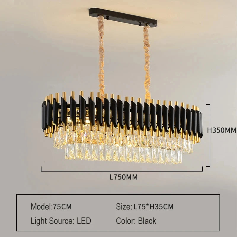 Luxury Crystal Ceiling Chandelier Lighting Modern Living Room Lights