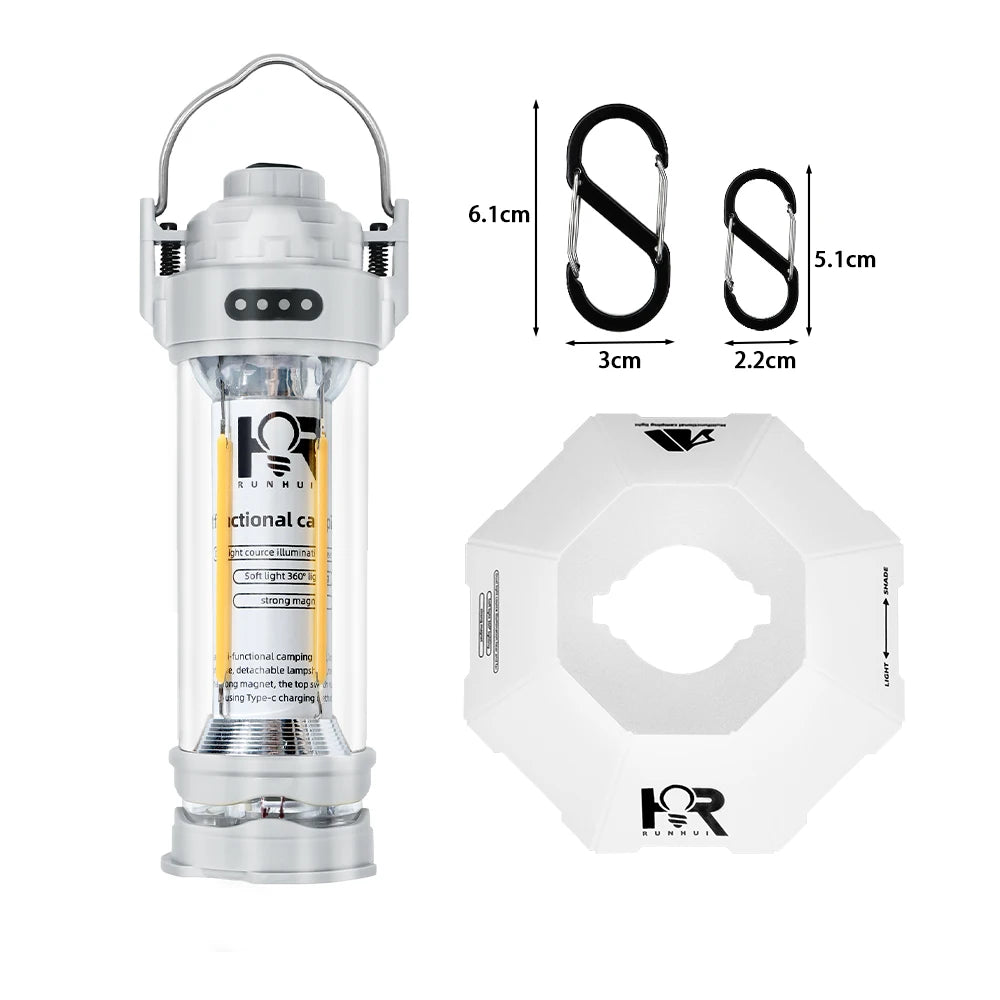 DOTWISE 3000mAH Camping Portable Retro Lantern Camping Lighthouse Tent
