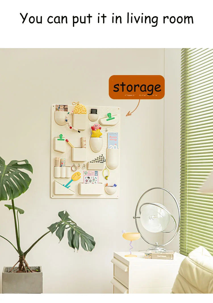 Wall Mounted Storage Rack with Hooks