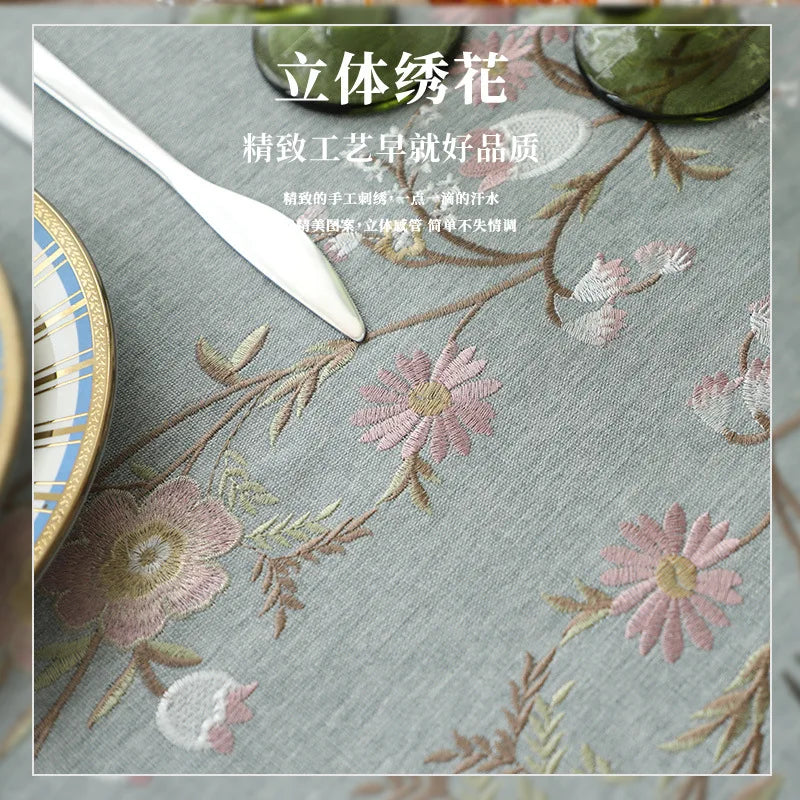 Nordic Style Tassels Cotton Linen Tablecloth,Modern Simplicity