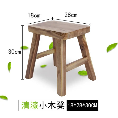 Custom Solid Wood Foot Stool, Square Bench