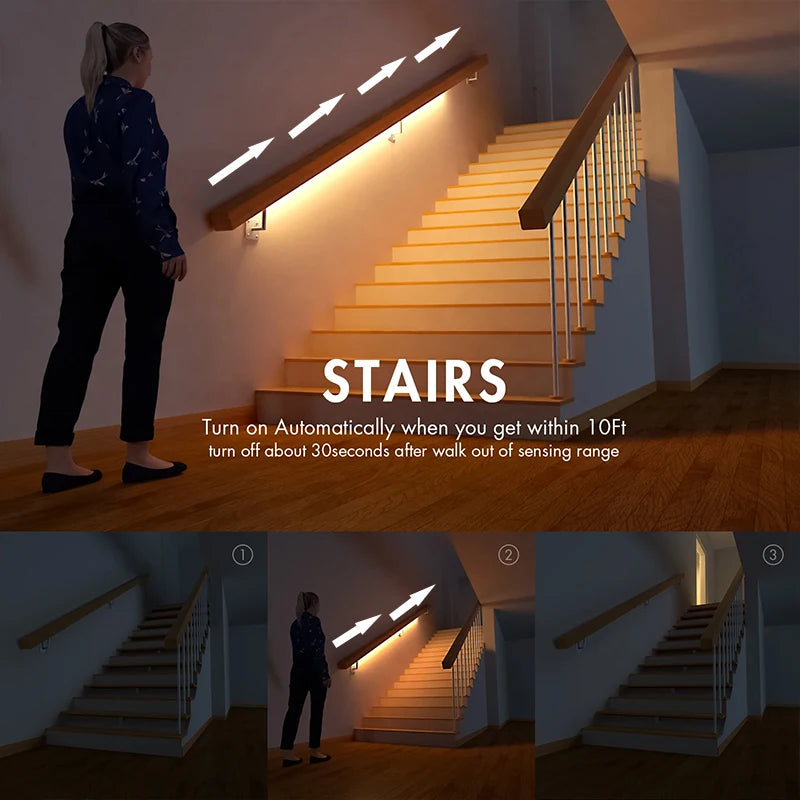 Motion Sensor Stair Lights With Chase Effect Under Bed Lights Under
