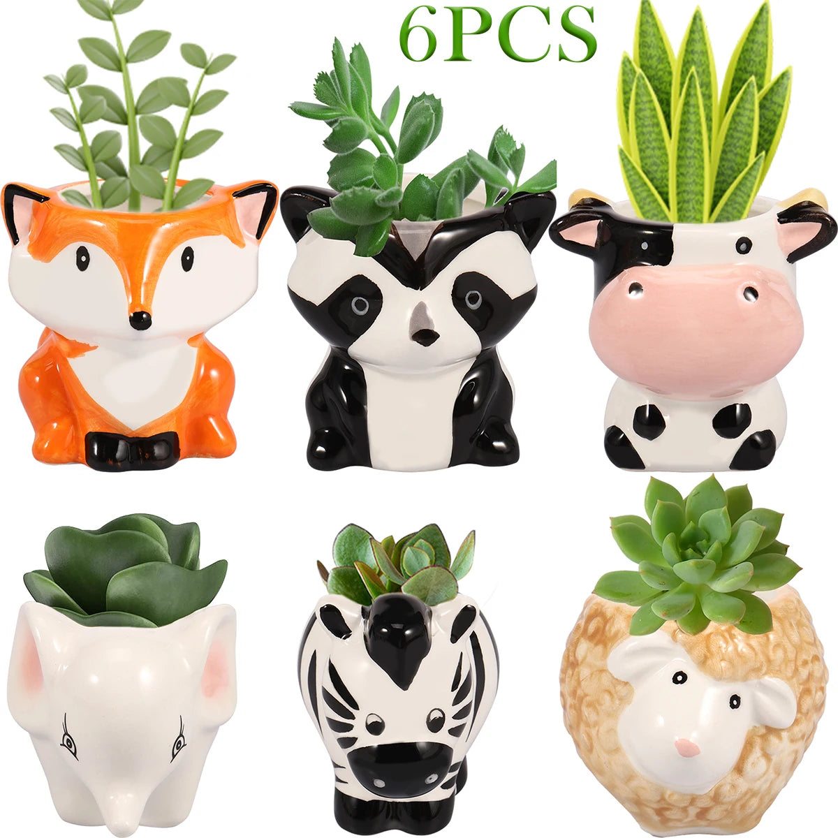 Animal Shaped Ceramic Succulent Pots