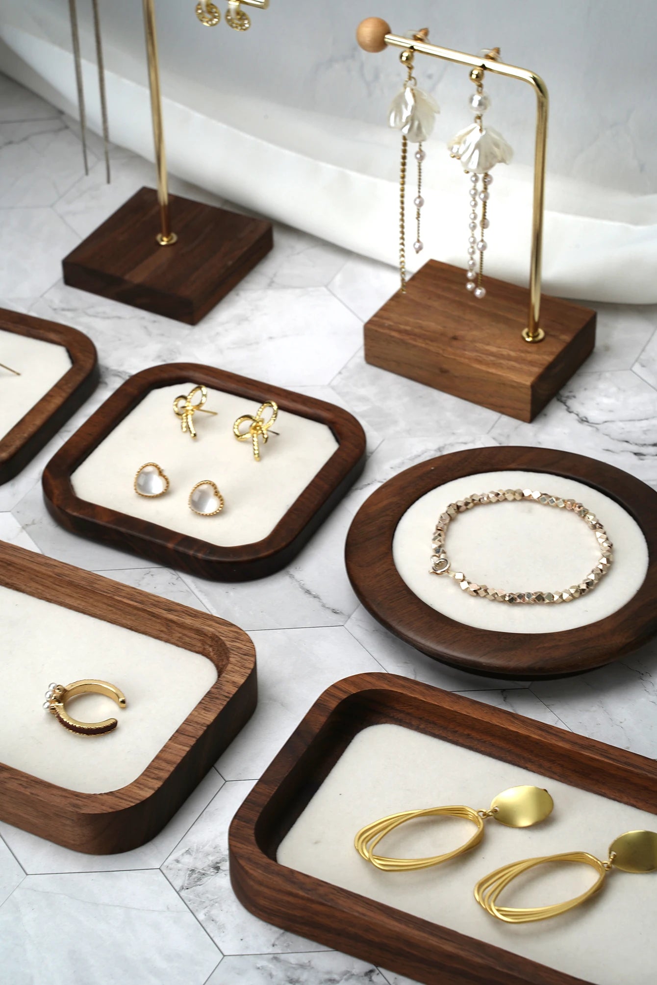 Solid Wood Jewelry Display Tray