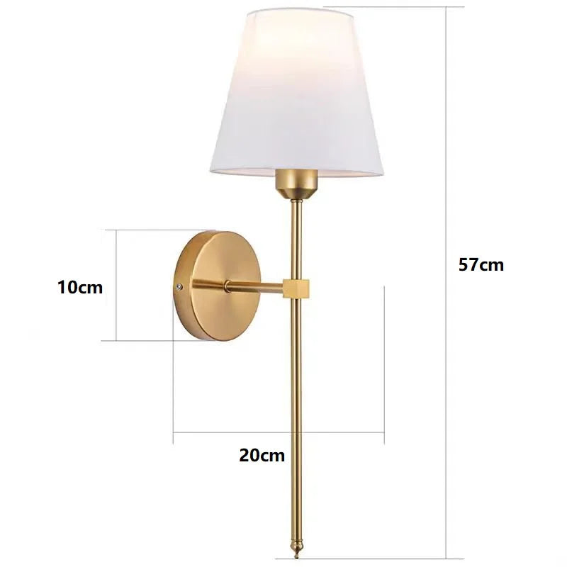 Industrial Fabric Shade Swing Arm Lamp