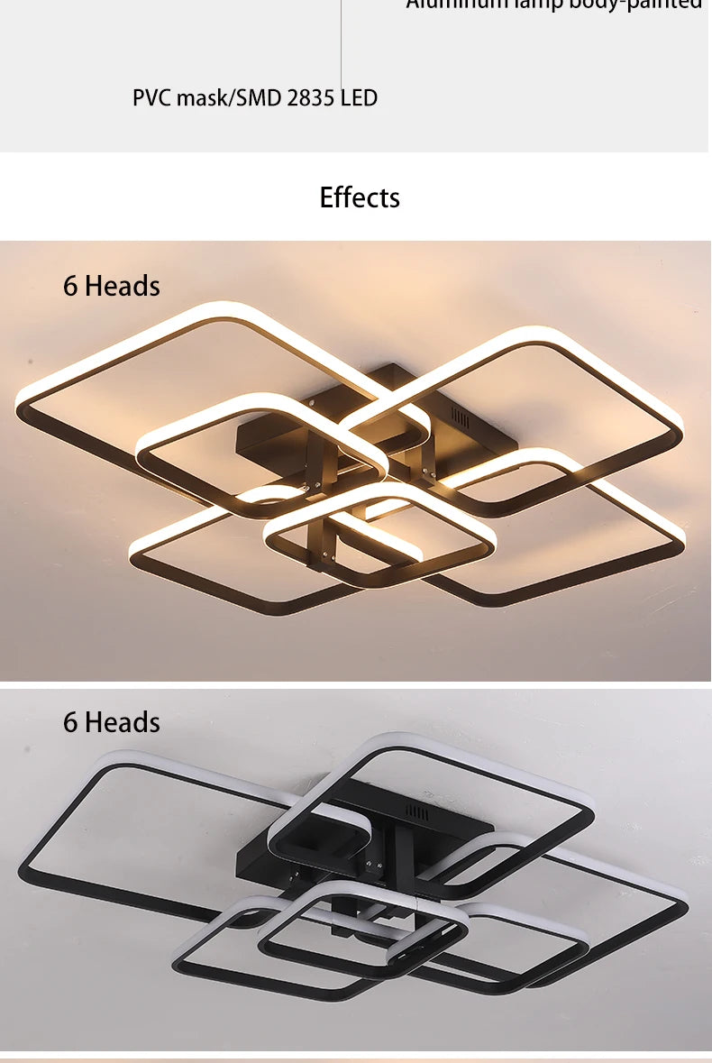 Black and White Modern Ceiling Chandelier