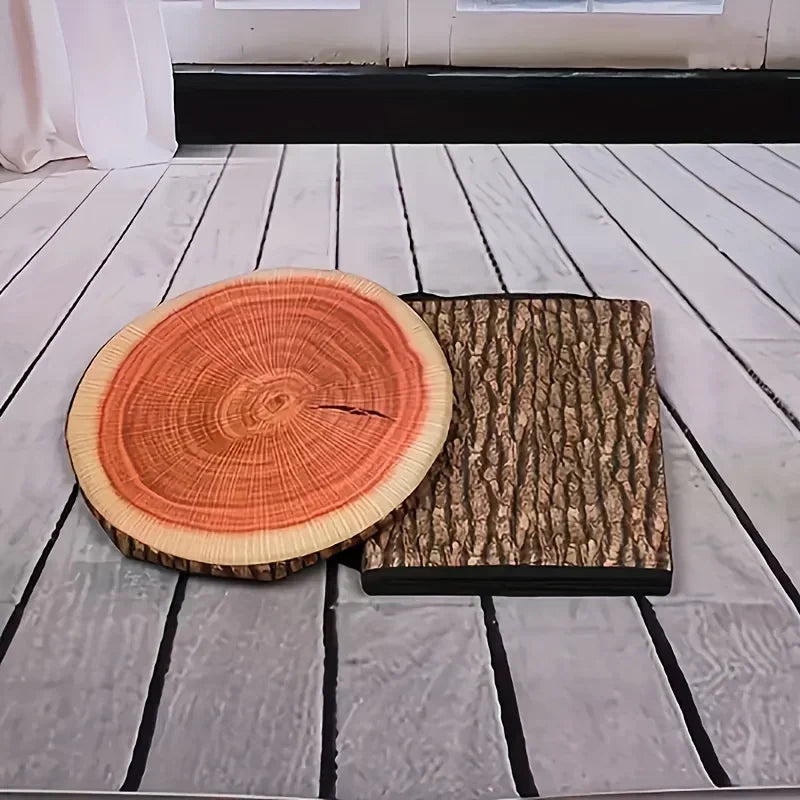 Tree Stump Folding Storage Ottoman