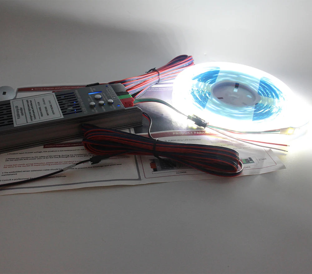 5M 10M 15M WS2811 COB Running Water Strip Light for 24V 400W PIR Motion