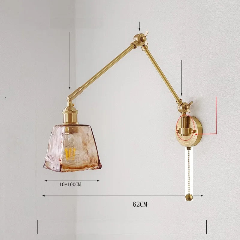 IWHD 2022 New Ceramic Copper LED Wall Lamp Beside Left And Right Rotate