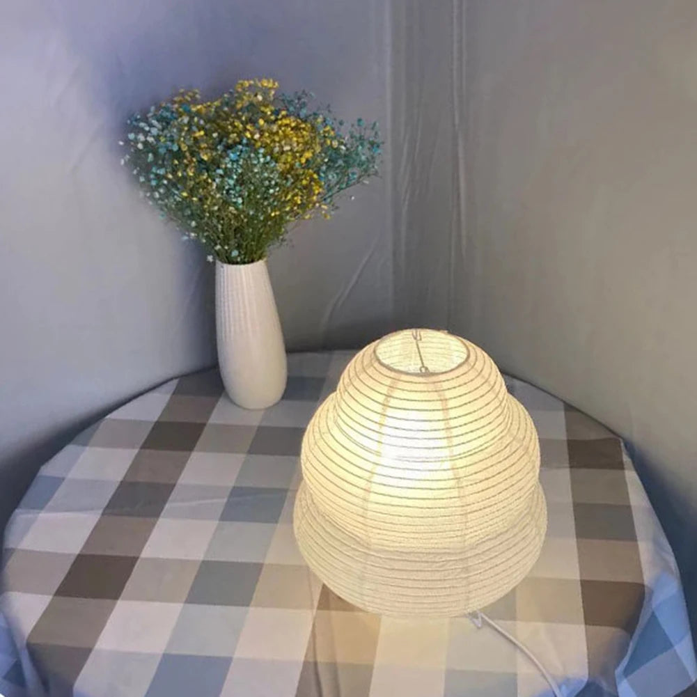 Rice Paper Bedside Lantern Lamp