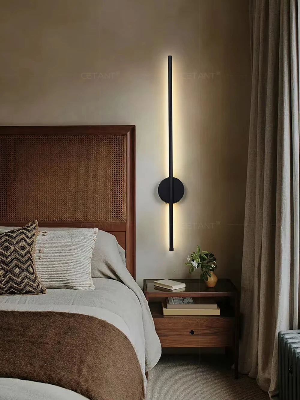 Magnetic Rechargeable Black Gold Wall Lamp