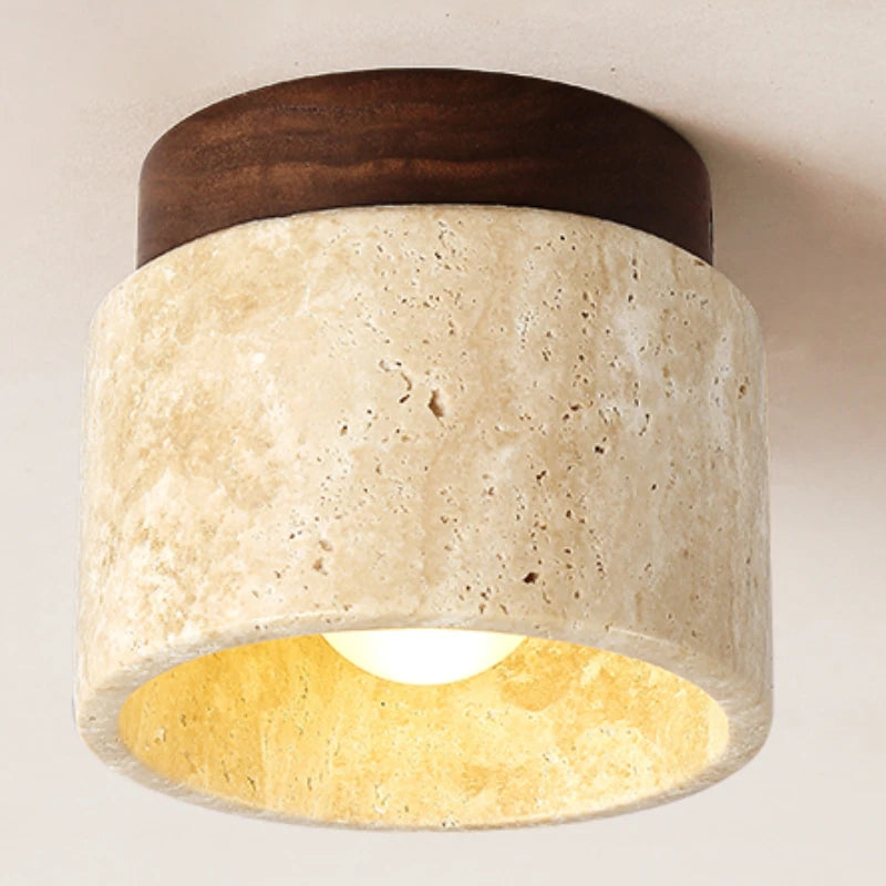 Japanese Stone Wood Surface Downlight