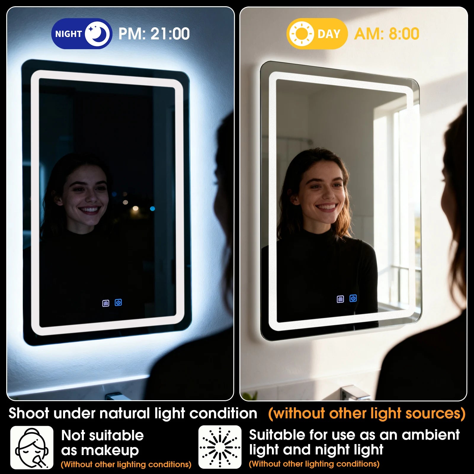 50x70 Backlit Bathroom Mirror