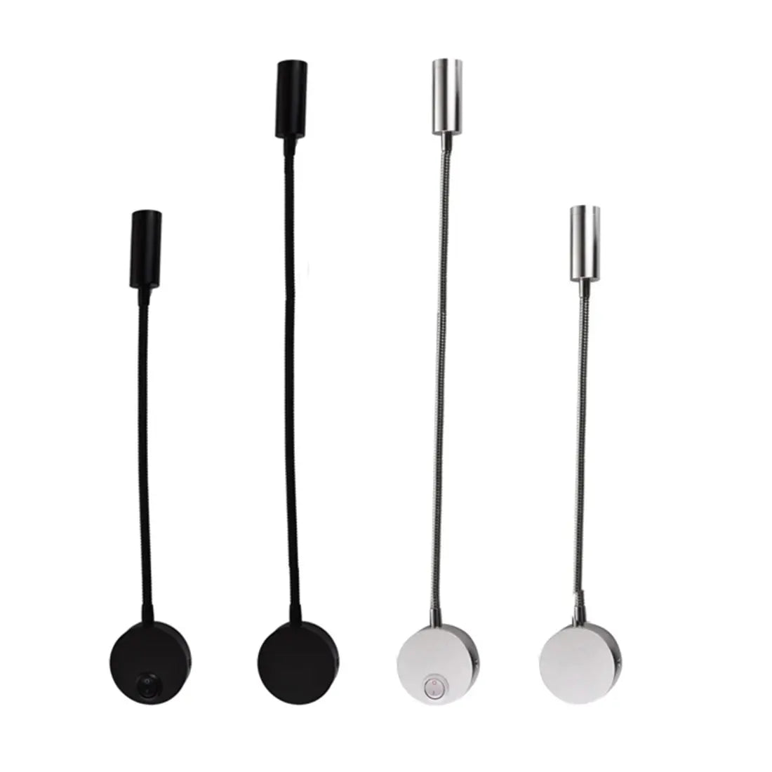 L40cm Long gooseneck 3W Led Wall Light Bedside Led Wall Lighting Black