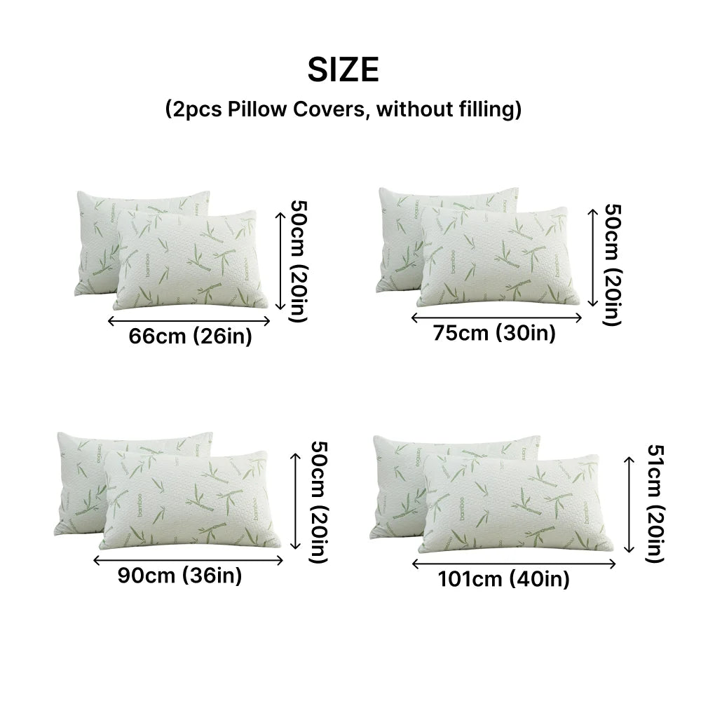 Waterproof Bamboo Pillowcases Set of 2