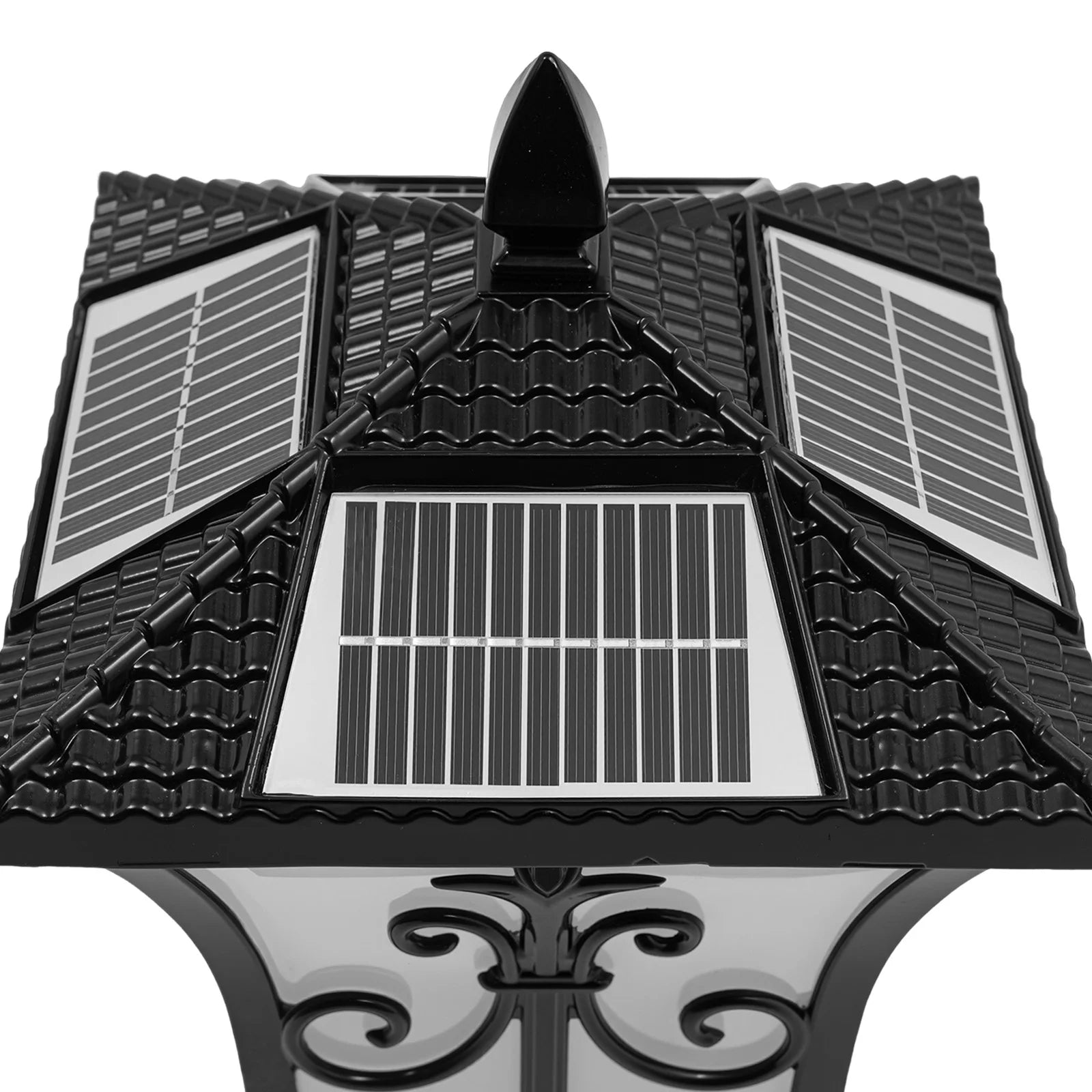 85-265V Outdoor Solar Post Light,Modern Post Light, Solar Powered &