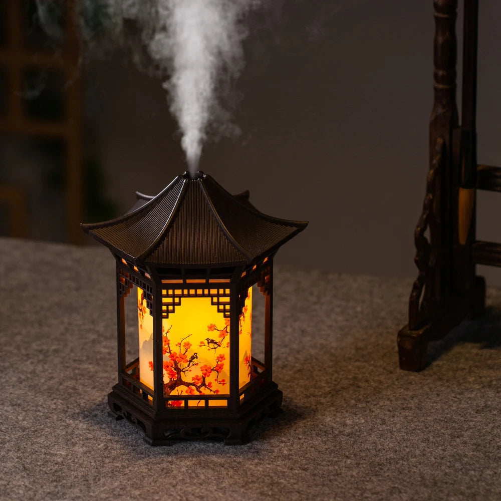 New small pavilion humidifier night light home Chinese style