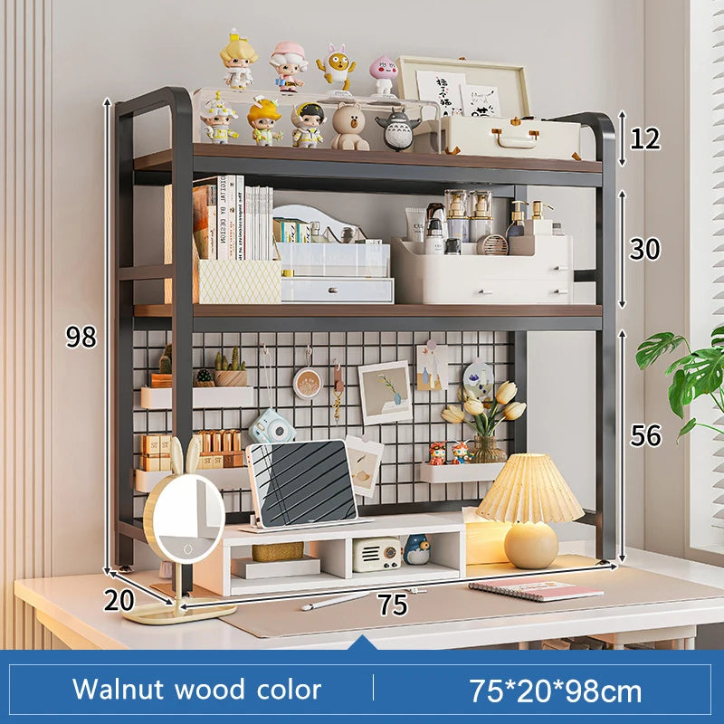 Grid Bookshelf Desktop Storage Rack