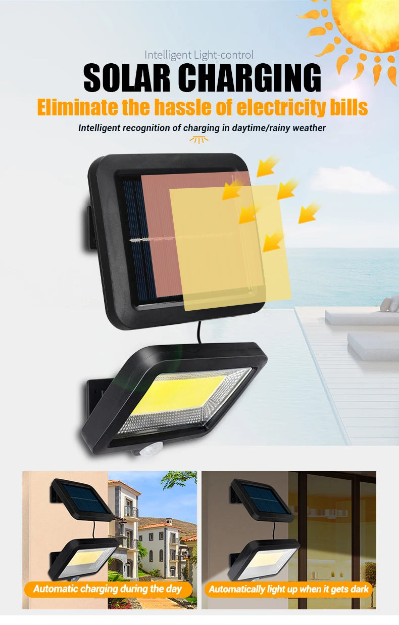 Solar Motion Sensor COB Wall Light