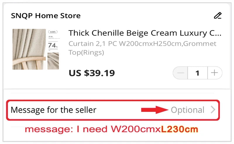 Custom Size French Chenille Cream White Velvet Curtain Modern Simple