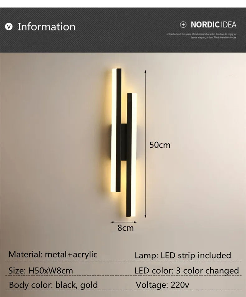 Copper Line Acrylic Wall Sconce