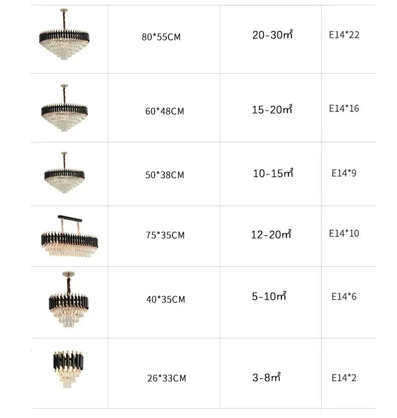 Luxury Crystal Ceiling Chandelier Lighting Modern Living Room Lights