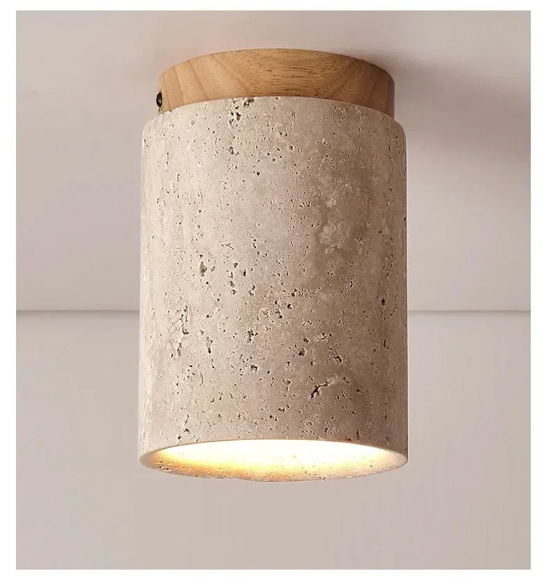 Japanese Stone Wood Ceiling Downlight