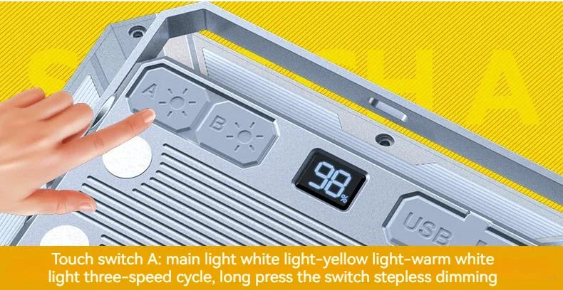 LED Camping Tent Light Rechargeable Searchlight High Power Outdoor