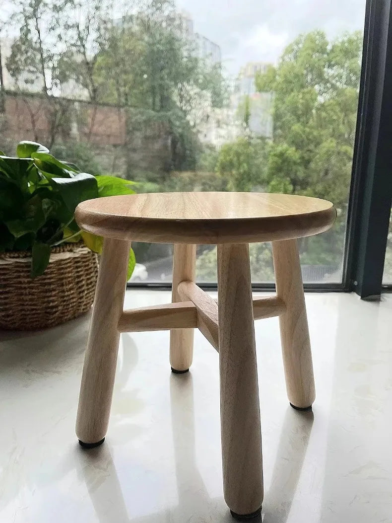 Solid Wood Small Round Stool