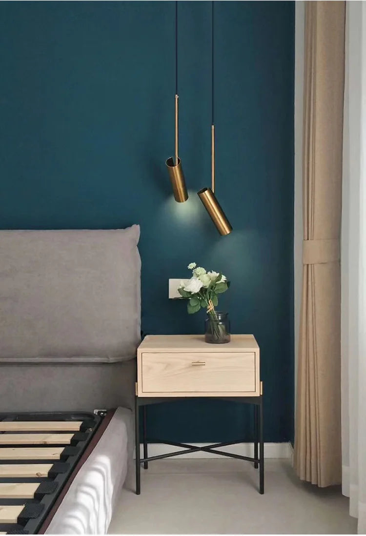 Nordic Black LED Bedside Pendant