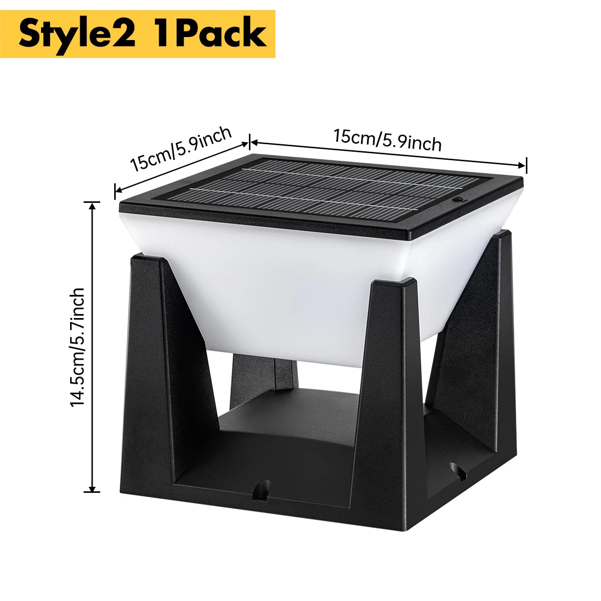 Outdoor Solar Post Light Solar Pillar Lights Modern LED Fence Deck Cap