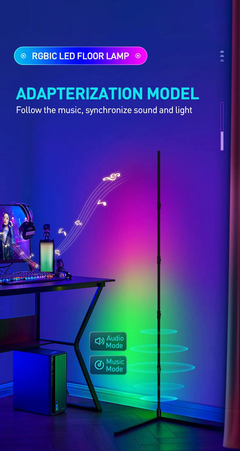 RGBIC Smart Corner Floor Lamp