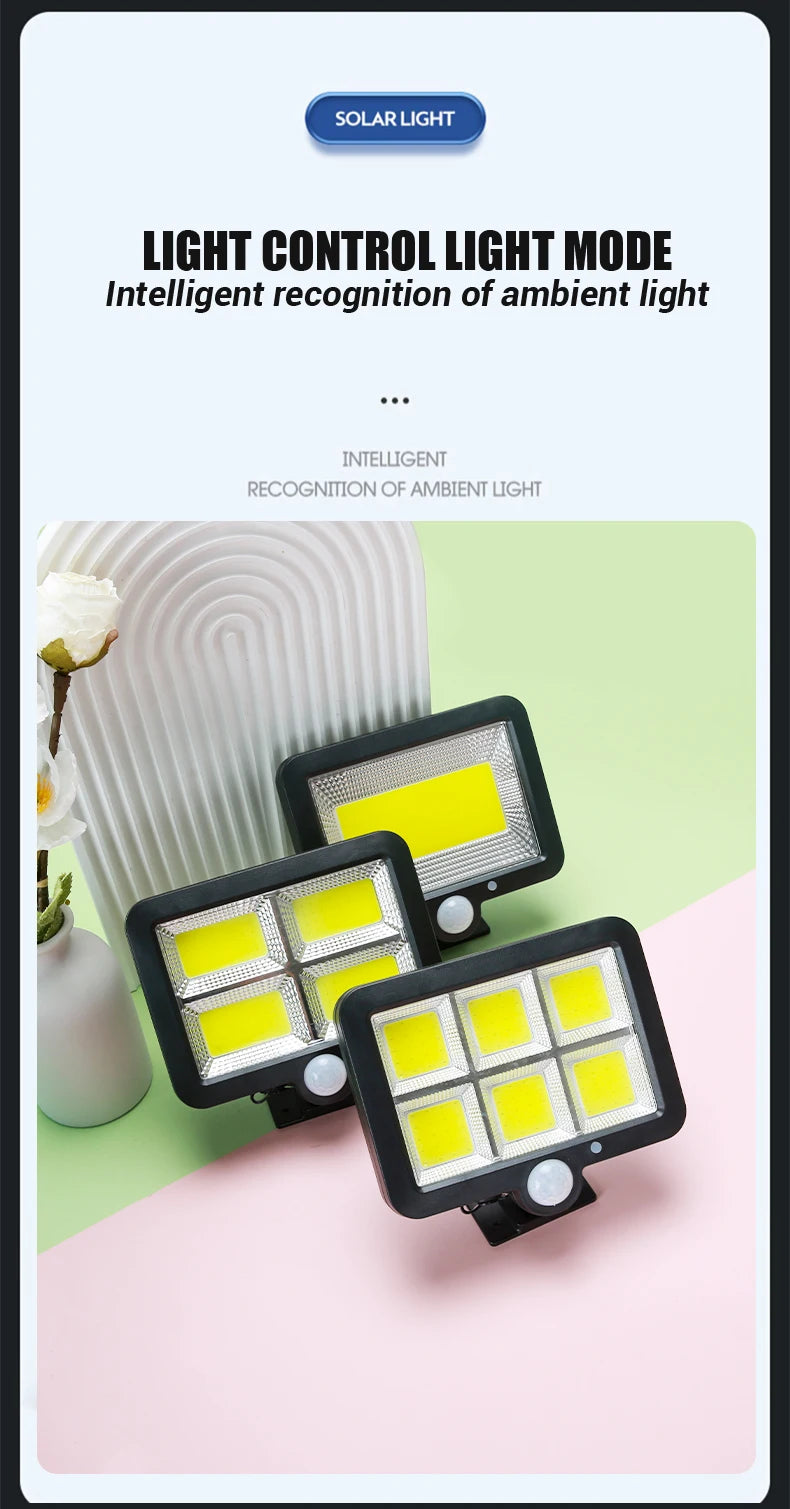 COB Solar Motion Sensor Wall Light
