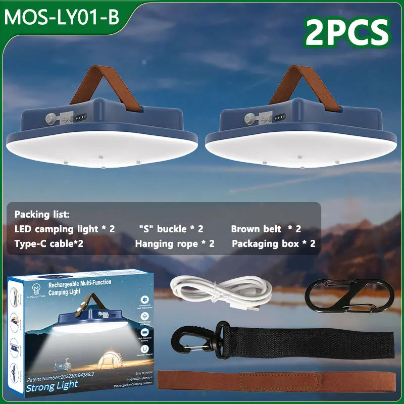 MOSLIGHTING Solar Chargin Tent Strong Light with Magnet Zoom Portable