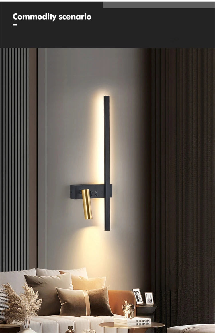 Wall lamp Nordic modern creative led simple living room sofa background